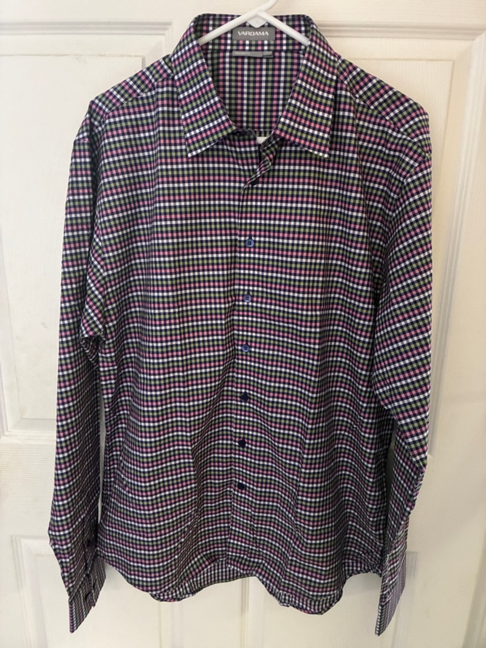 Men's Pink and Black Check Dress Shirt